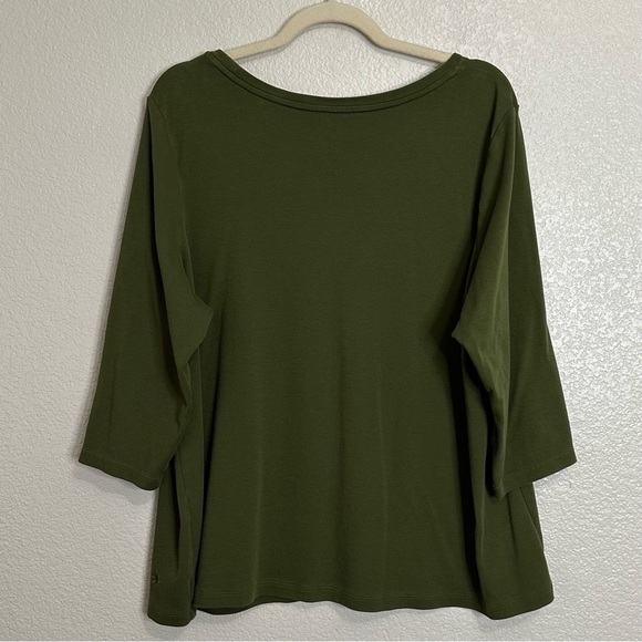 Isaac Mizrahi Live BUNDLE (2) Pima Cotton 3/4 Sleeves Top, Size 2X - Picture 11 of 14